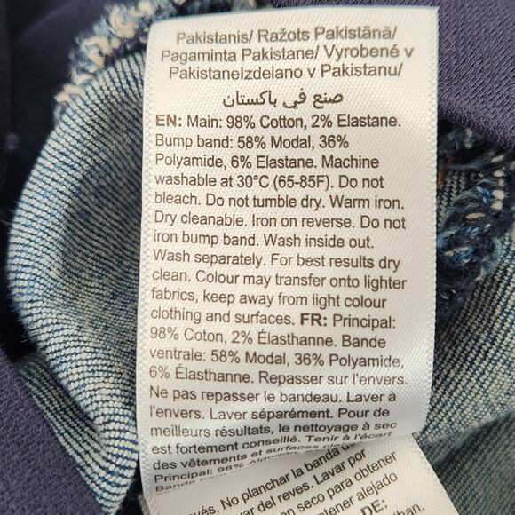 Seraphine Maternity Straight Leg Jeans Belly Panel Denim Size 2 Medium Wash Luxe - Picture 7 of 9